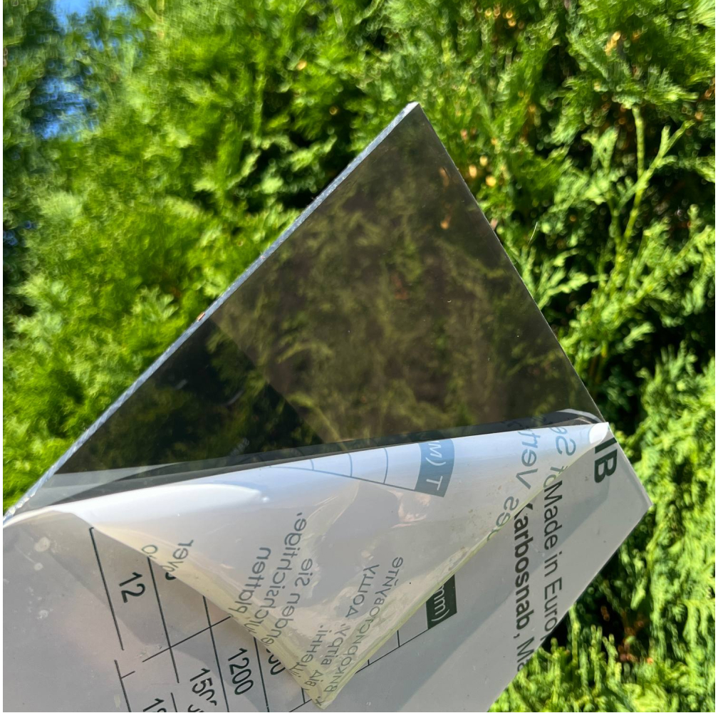 монолітний полікарбонат 2мм графіт 2050*6100мм 2УФ антивандальний BauGlas FSX professional