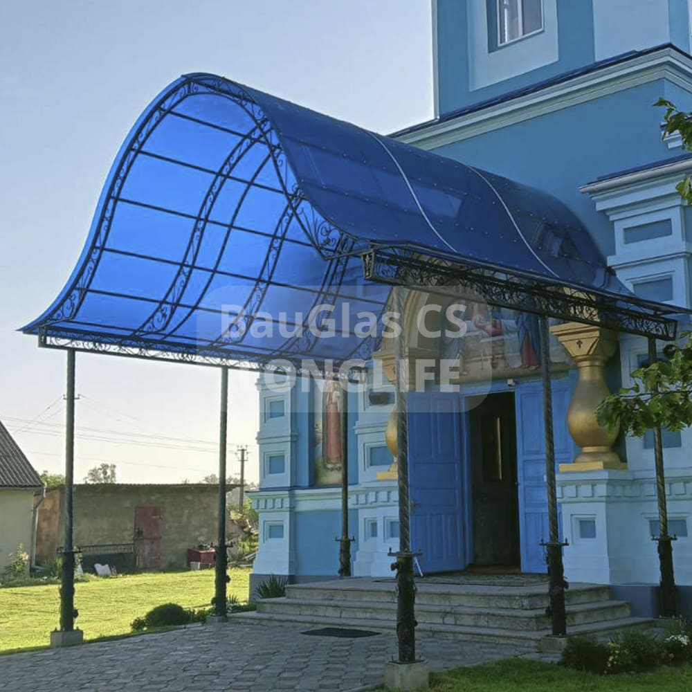 монолитный поликарбонат 3мм синий 2050*5100мм 2УФ антивандальный BauGlas FSX professional